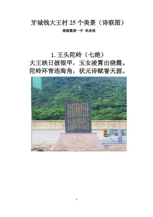 牙城钱大王村25个美景(诗联图)