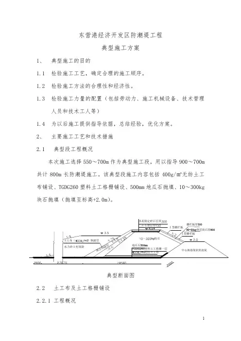 防潮堤典型施工方案汇报材料