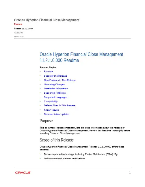 Oracle Hyperion Financial Close Management 11.2.1.