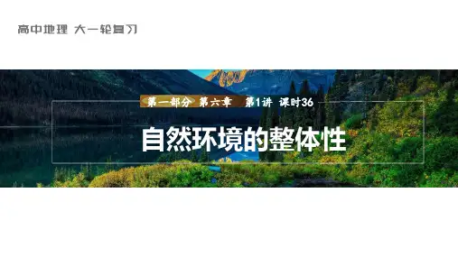 2024届高考一轮复习地理课件案(新教材湘教版)：自然环境的整体性