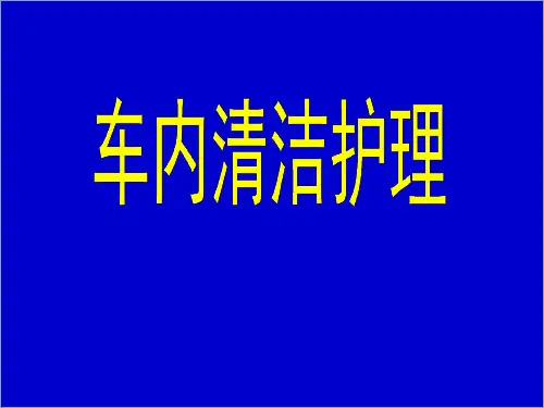 项目1.  车内清洁护理