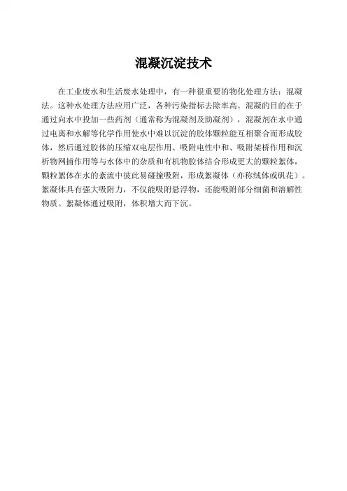 混凝沉淀技术