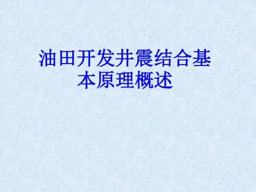 油田开发井震结合基本原理概述