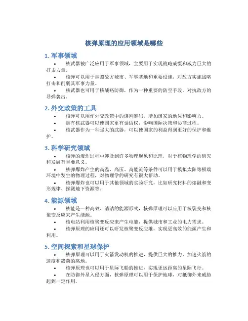核弹原理的应用领域是哪些