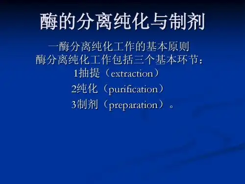 酶的分离纯化