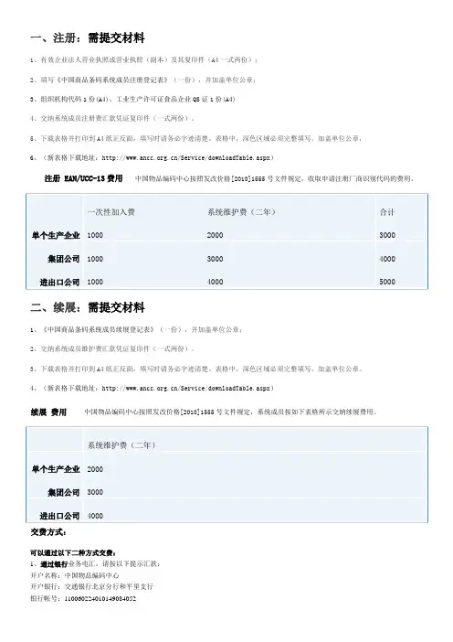 条码填表规范