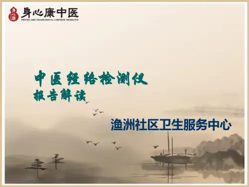 身心康中医经络检测仪—报告解读