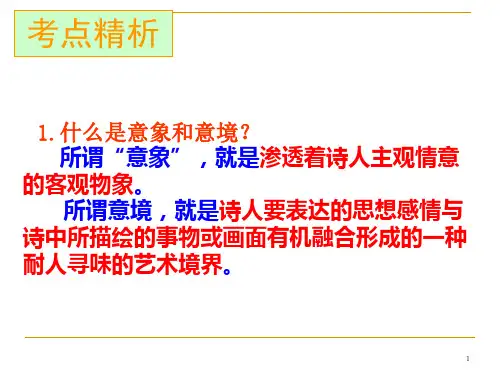 古代诗歌鉴赏之意象意境鉴赏ppt课件