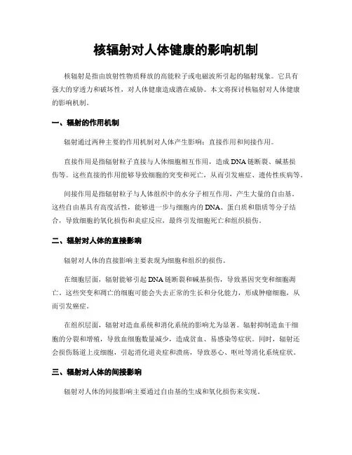 核辐射对人体健康的影响机制