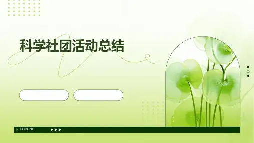 科学社团活动总结PPT