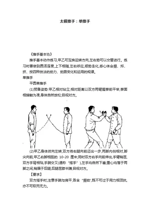 太极推手：单推手