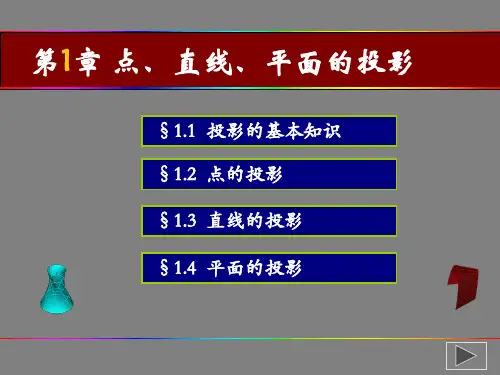 画法几何及工程制图第一章点线面的投影