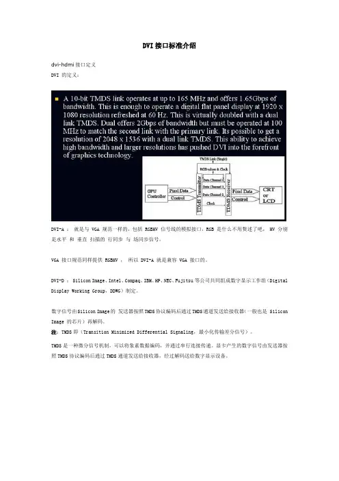 DVI接口标准介绍