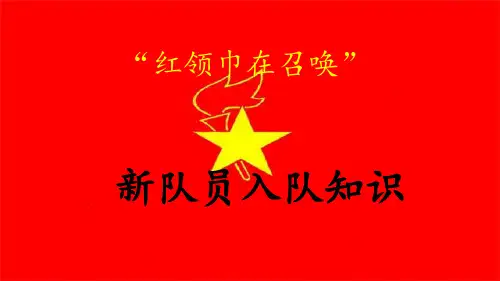 少先队入队知识 ppt课件