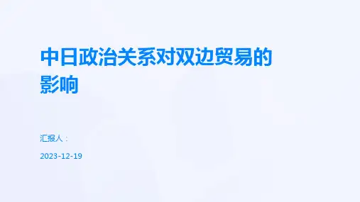 中日政治关系对双边贸易的影响