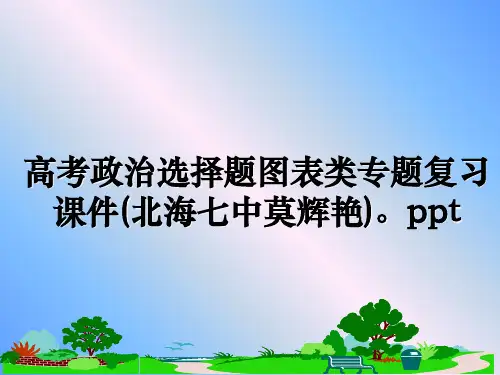 最新高考政治选择题图表类专题复习课件(北海七中莫辉艳)。ppt教学讲义ppt课件