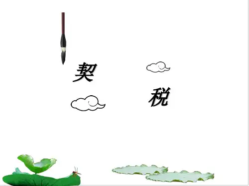 契税的基本法律规定(PPT 34页)
