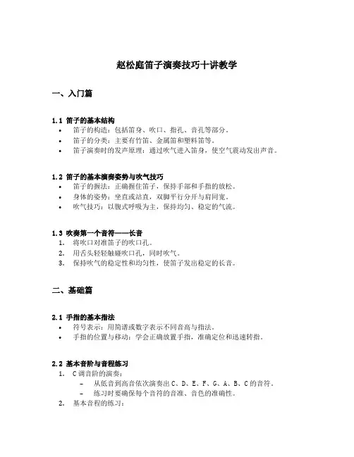 赵松庭笛子演奏技巧十讲教学