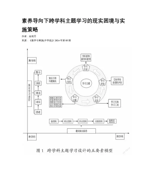 素养导向下跨学科主题学习的现实困境与实施策略