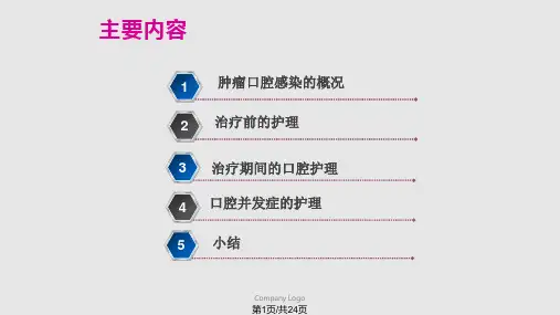 肿瘤患者放化疗的口腔护理PPT课件