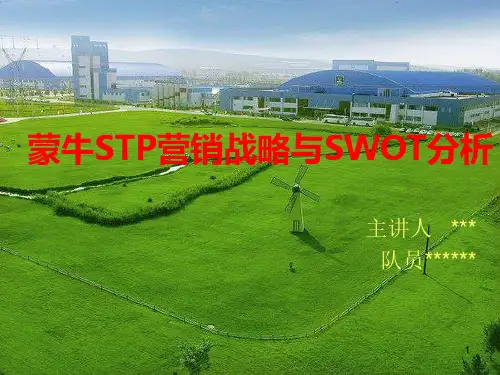 市场营销案例-蒙牛swot与stp分析PPT演示课件