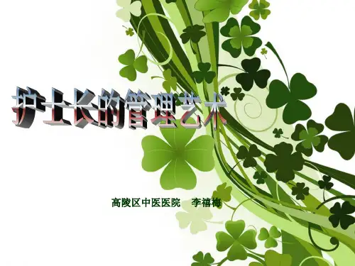 护士长的管理艺术-PPT(精)