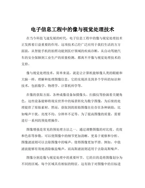 电子信息工程中的像与视觉处理技术