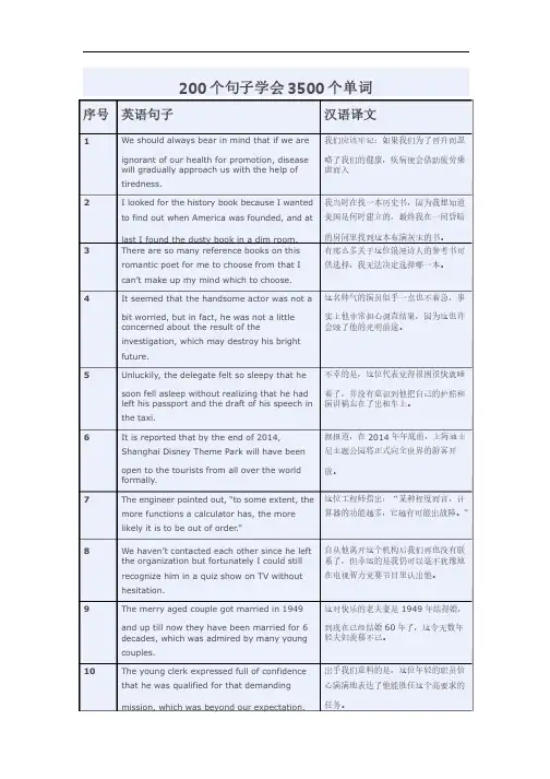 200个句子学会3500个单词