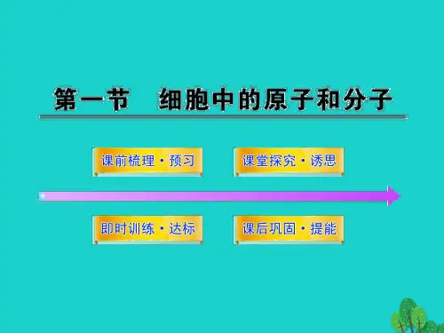 高中生物第二章细胞的化学组成2.1细胞中的原子和分子课件苏教版必修1