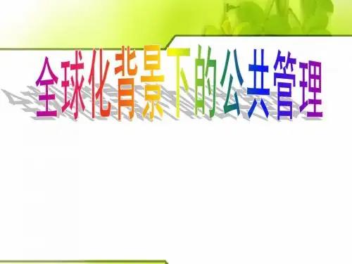 公共管理的理论与实践课件