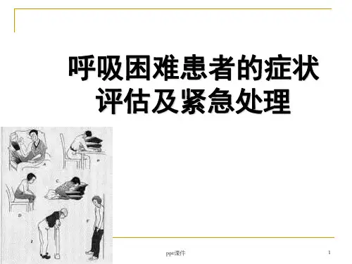 呼吸困难患者的紧急护理  ppt课件