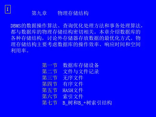 物理存储结构