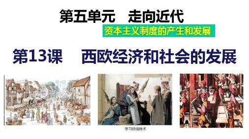 人教版部编九年级历史上册第13课西欧经济和社会的发展课件25张