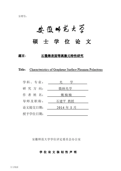 石墨烯表面等离激元特性研究