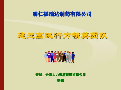 建立支高执行力的精英团队讲义课件(PPT 70页)