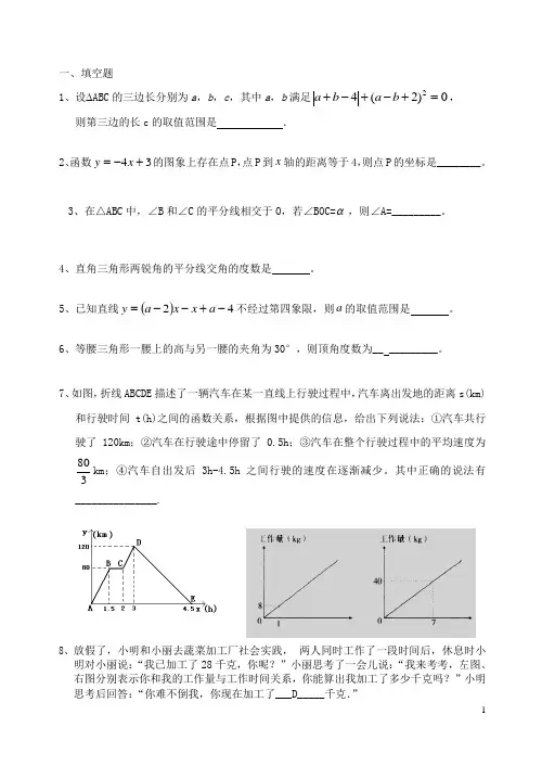 八年级上数学培优及答案(可以直接打印)