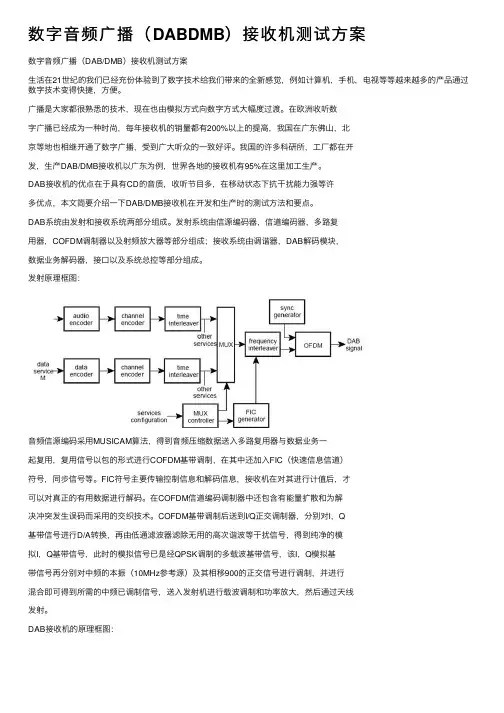 数字音频广播（DABDMB）接收机测试方案