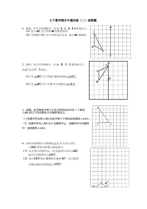 七下数学期末专题训练（二）画图题