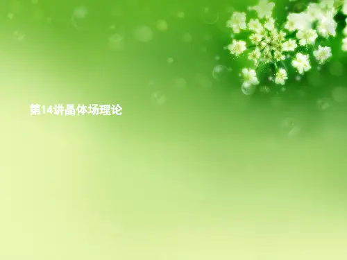 第14讲晶体场理论优秀课件