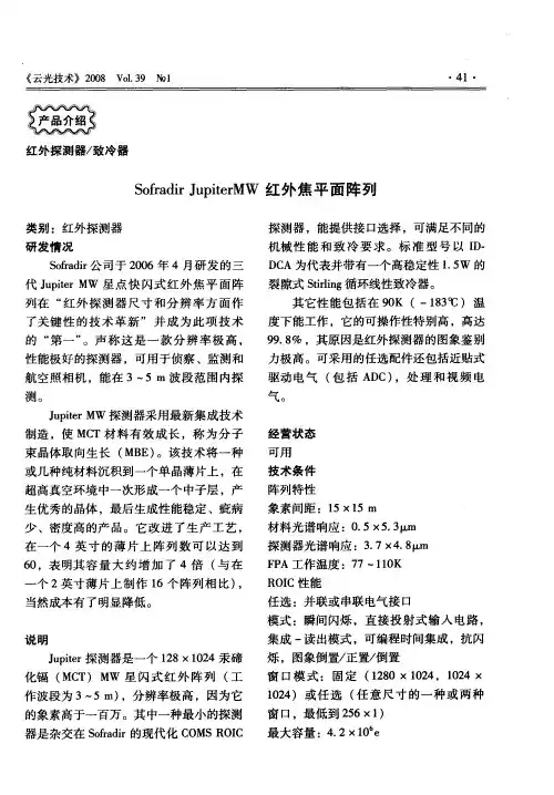 SofradirJupiterMW红外焦平面阵列