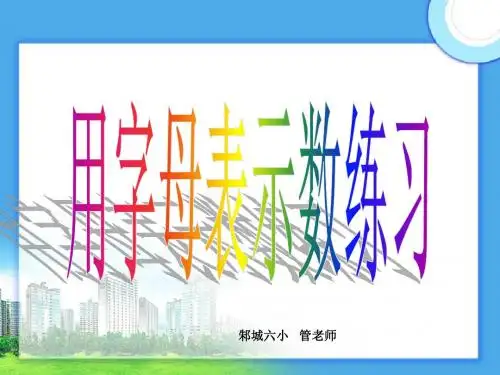 人教版五年级用字母表示数练习2