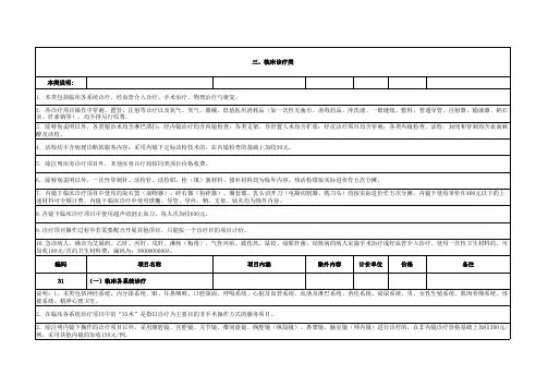 2022年浙江省省级公立医院医疗服务价格项目汇总表3-临床诊疗类
