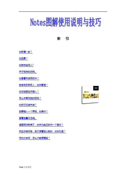 Lotus Notes使用说明与技巧