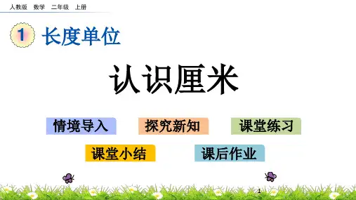新人教版二年级上册数学第一单元 长度单位 PPT课件