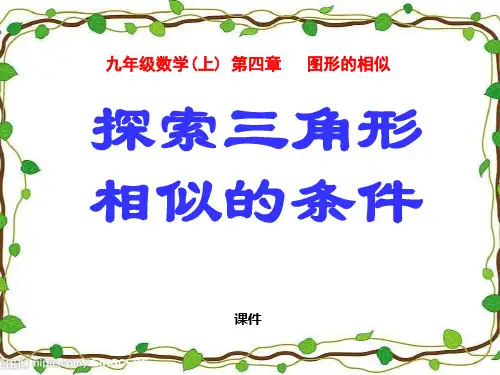 北师大版九年级上册数学《探索三角形相似的条件》图形的相似说课教学课件复习提高