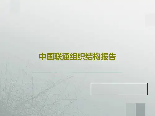 中国联通组织结构报告44页PPT