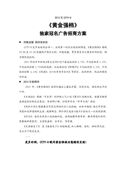 32-2012年CCTV-8《黄金强档》独家冠名