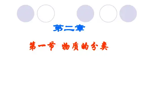 人教版高中化学高一化学必修一物质的分类精品PPT课件