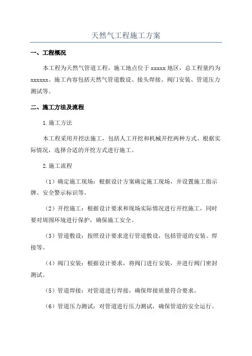 天然气工程施工方案