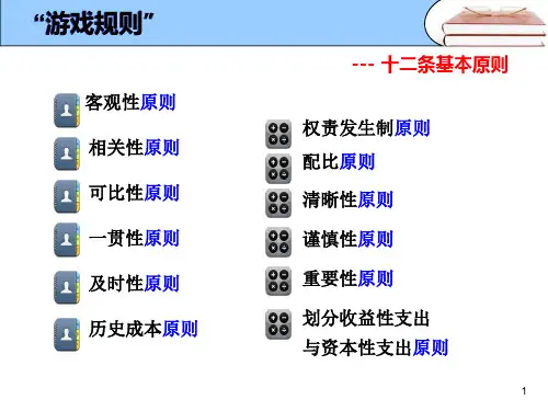 财务十二条原则